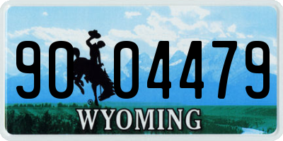 WY license plate 9004479
