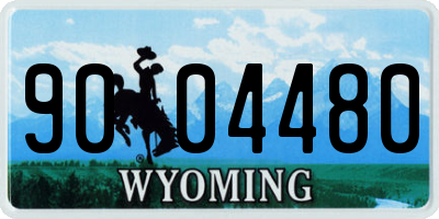 WY license plate 9004480