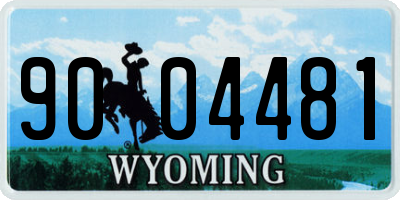 WY license plate 9004481