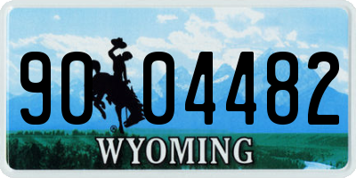 WY license plate 9004482
