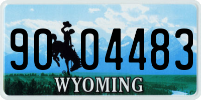 WY license plate 9004483