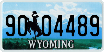 WY license plate 9004489