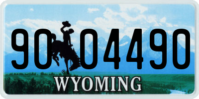 WY license plate 9004490