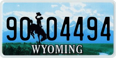 WY license plate 9004494