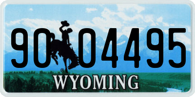 WY license plate 9004495