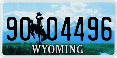 WY license plate 9004496