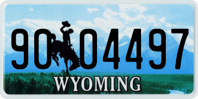 WY license plate 9004497