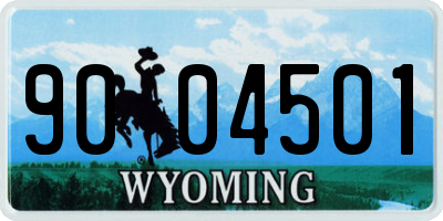WY license plate 9004501