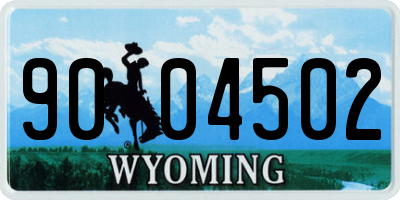 WY license plate 9004502