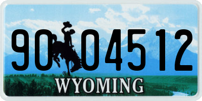 WY license plate 9004512