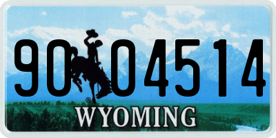 WY license plate 9004514