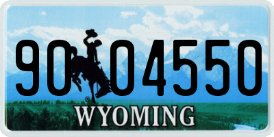 WY license plate 9004550