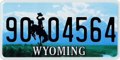 WY license plate 9004564