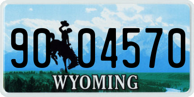 WY license plate 9004570
