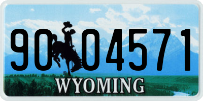 WY license plate 9004571