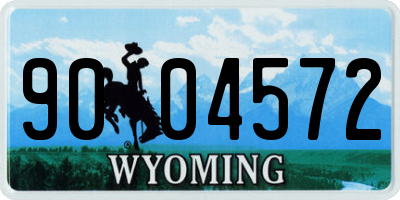 WY license plate 9004572