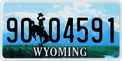 WY license plate 9004591