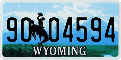 WY license plate 9004594