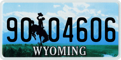 WY license plate 9004606
