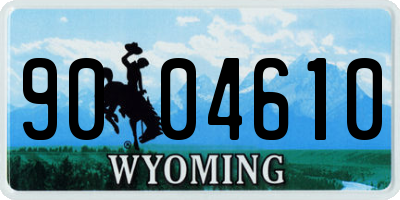 WY license plate 9004610