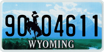 WY license plate 9004611