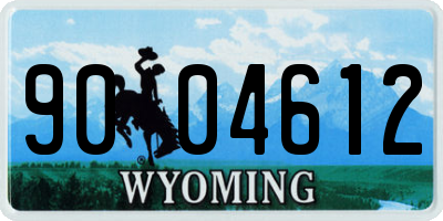 WY license plate 9004612