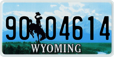 WY license plate 9004614