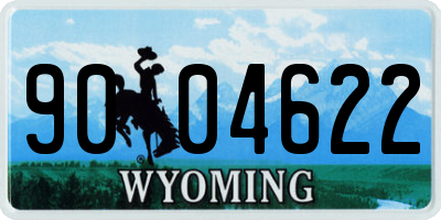 WY license plate 9004622