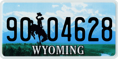 WY license plate 9004628