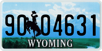 WY license plate 9004631