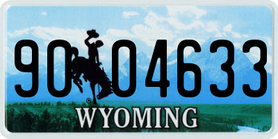WY license plate 9004633