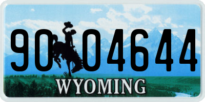 WY license plate 9004644