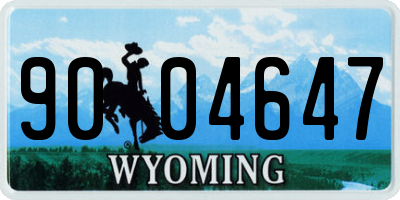 WY license plate 9004647