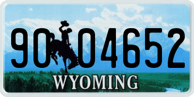 WY license plate 9004652