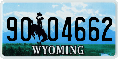 WY license plate 9004662