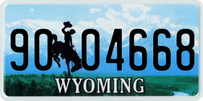 WY license plate 9004668
