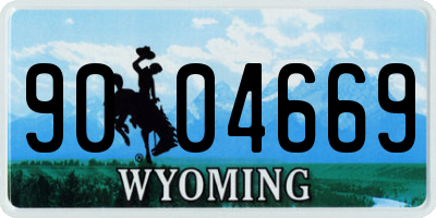 WY license plate 9004669
