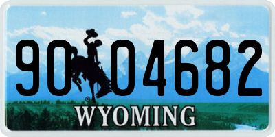 WY license plate 9004682