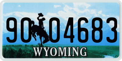 WY license plate 9004683