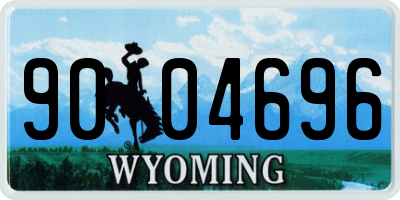 WY license plate 9004696