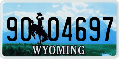 WY license plate 9004697