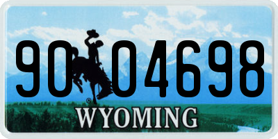 WY license plate 9004698