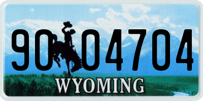 WY license plate 9004704