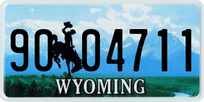 WY license plate 9004711