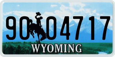 WY license plate 9004717