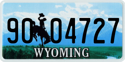 WY license plate 9004727