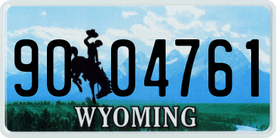 WY license plate 9004761