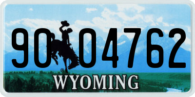 WY license plate 9004762