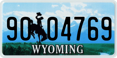 WY license plate 9004769