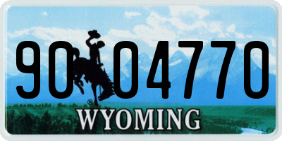 WY license plate 9004770